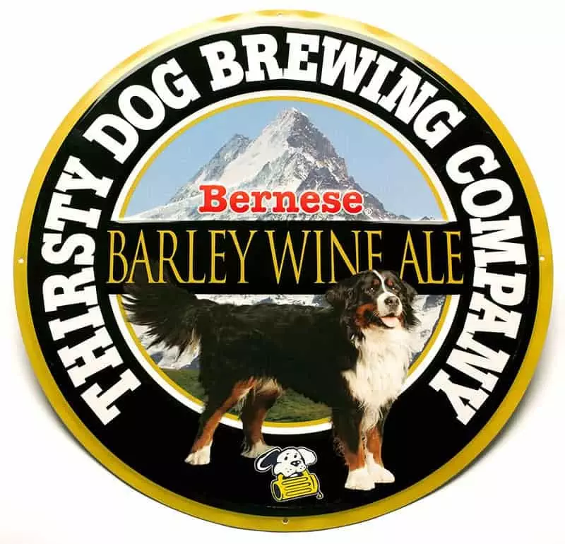 Tin Tackers Sign-Bernese Barley Wine Ale | Thirsty Dog Brewing Co.